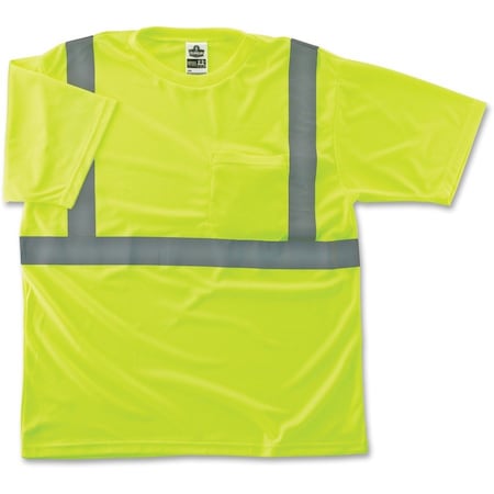 Glowear Class 2 ReflectiveT-Shirt, Polyester, Lime, L EGO21504